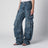 Pantaloni cargo Fern washed blu