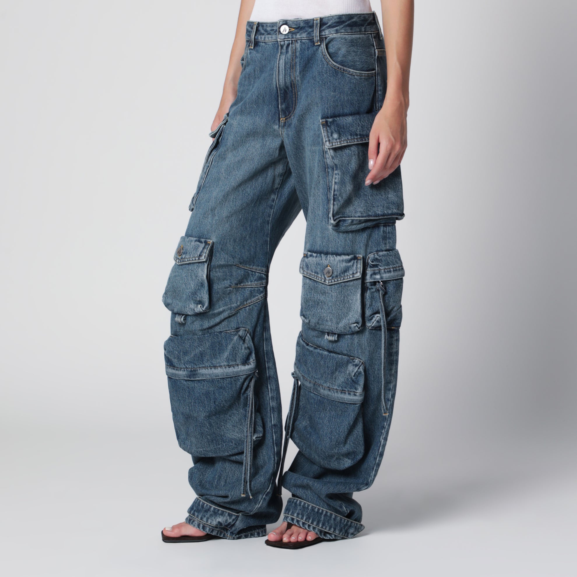 Pantaloni cargo Fern washed blu