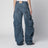 Pantaloni cargo Fern washed blu