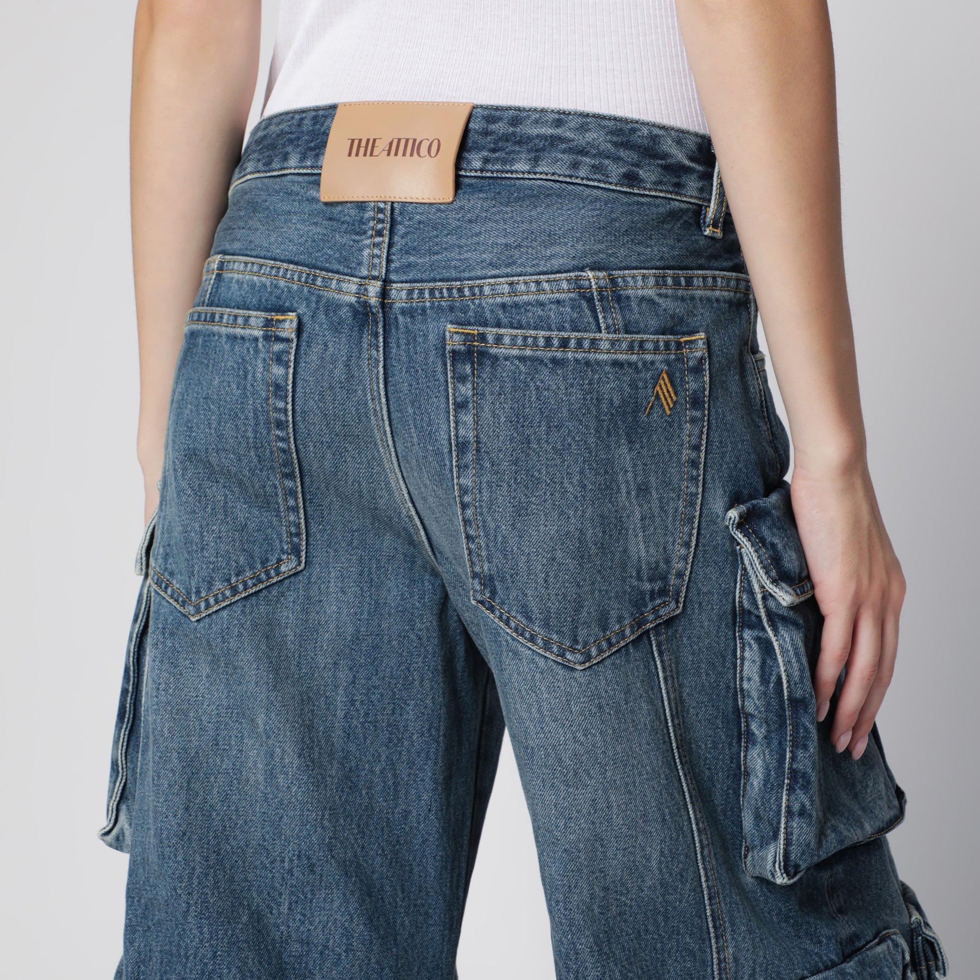 Pantaloni cargo Fern washed blu