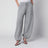 Pantaloni jogger lunghi in jersey di cotone grigio melange