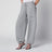 Pantaloni jogger lunghi in jersey di cotone grigio melange