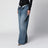 Jean wide-leg bleu et noir à double taille