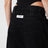 Jean large en denim noir avec cristaux