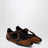 Ballerines Floor 01 en suède brun à brides