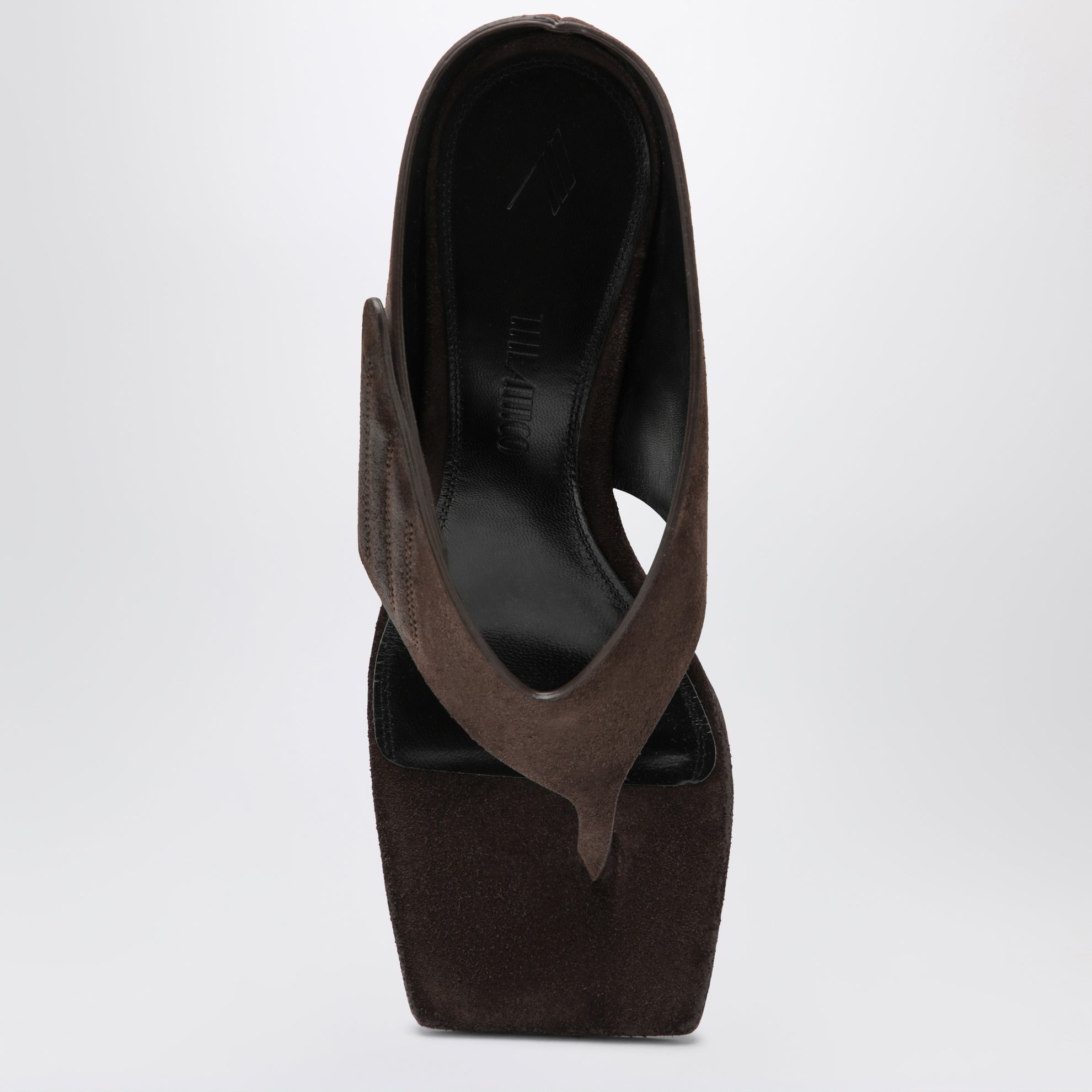 Sandalo infradito Cheope in suede marrone scuro