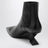 Bottines Cheope à talon compensé en cuir noir