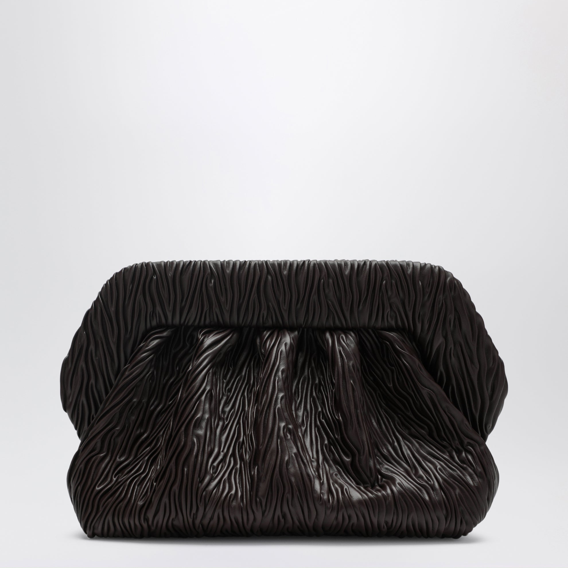Pochette Bios en cuir vegan gaufré marron