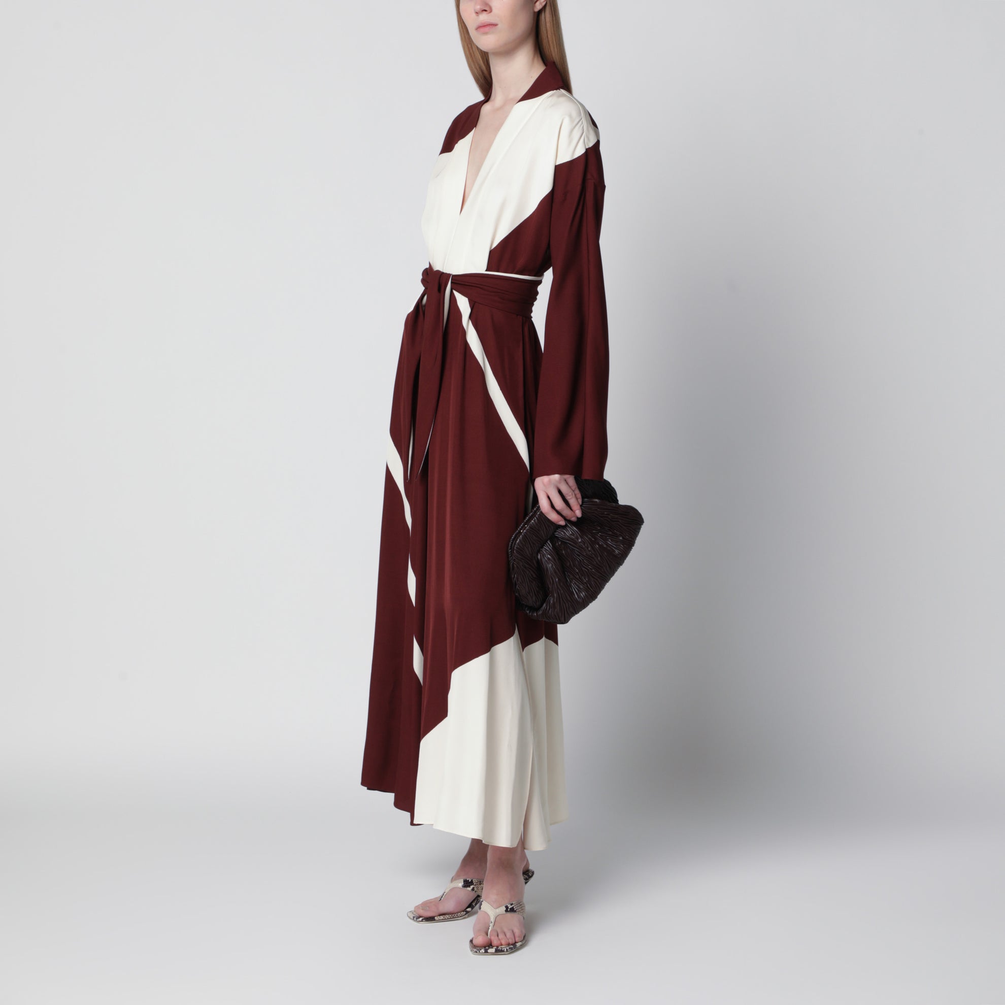Pochette Bios en cuir vegan gaufré marron