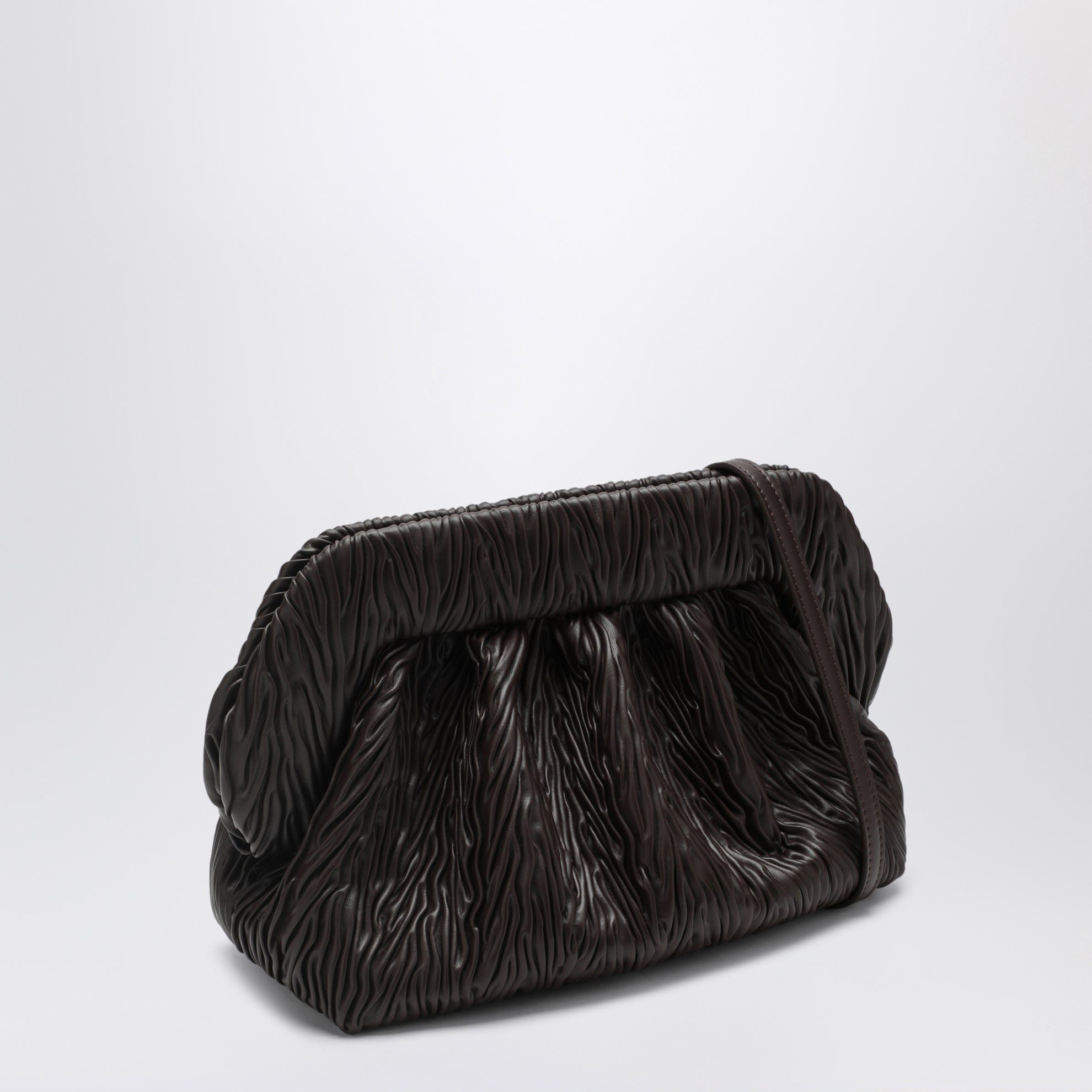 Pochette Bios en cuir vegan gaufré marron