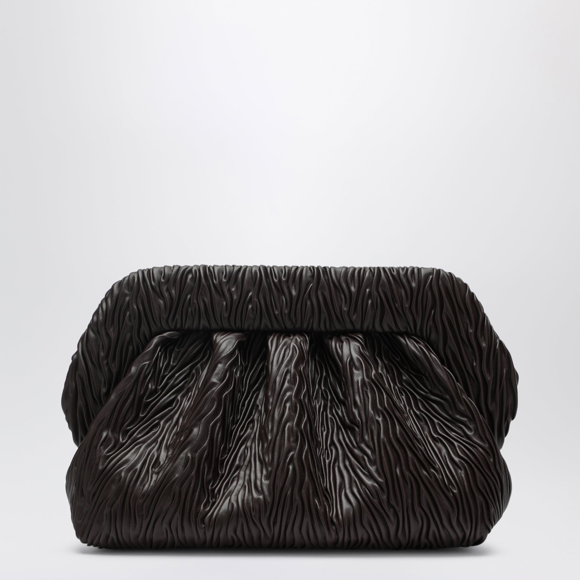 Pochette Bios en cuir vegan gaufré marron