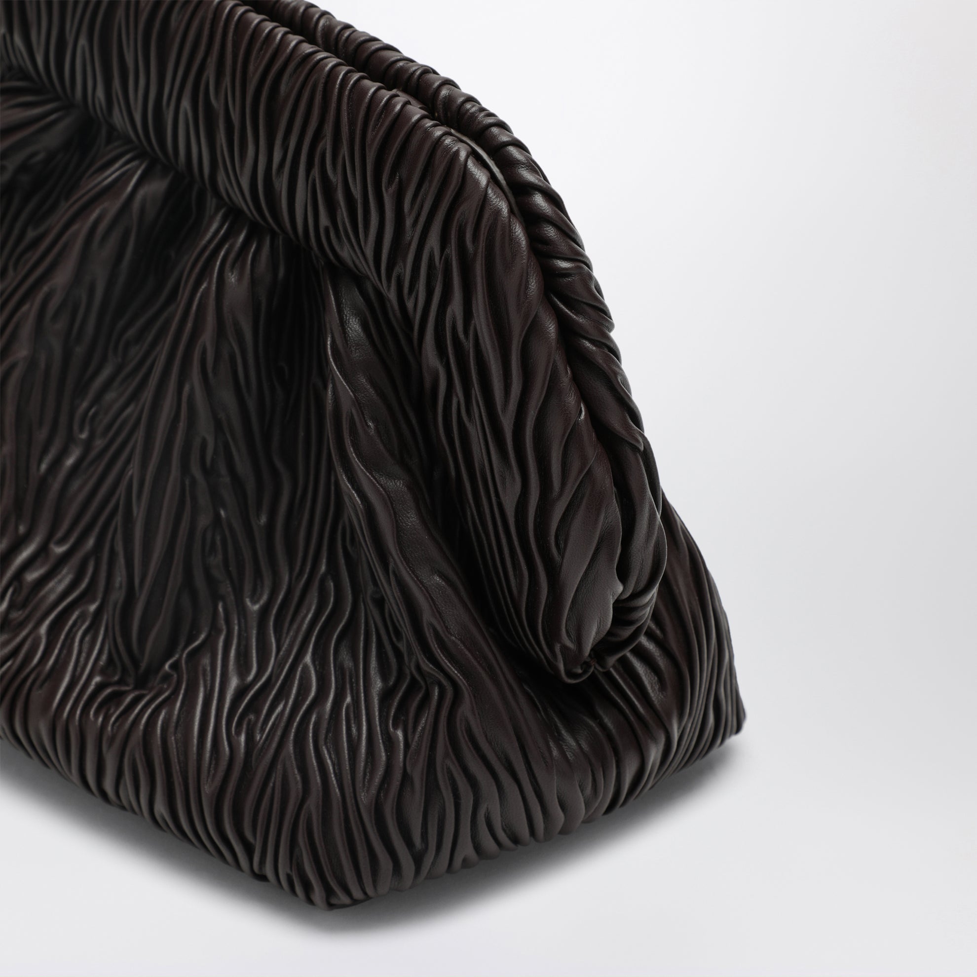 Pochette Bios en cuir vegan gaufré marron
