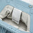 Blue ruched vegan leather Bios clutch
