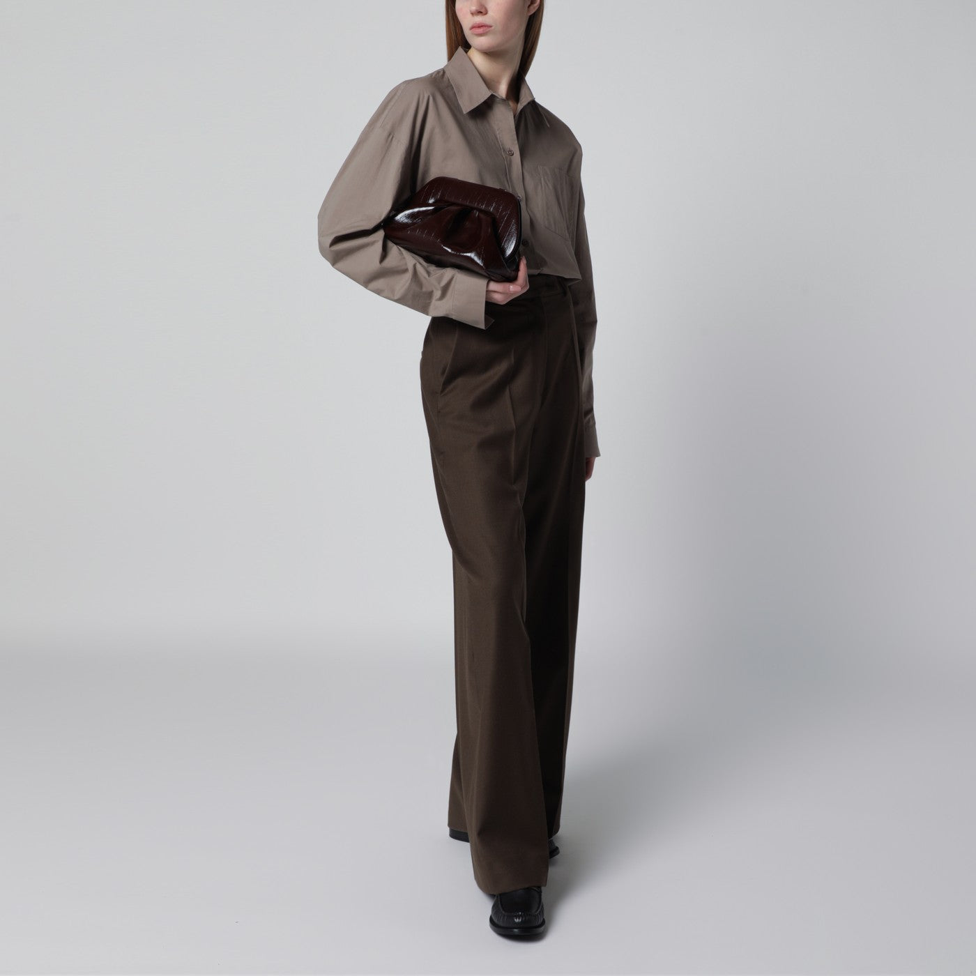 Clutch Tia in Schokoladenbraun