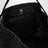 Borsa tote con dettagli a cintura in rafia nera