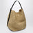 Borsa tote con dettagli a cintura in rafia naturale