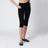 Black viscose blend cropped leggings