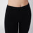 Black viscose blend cropped leggings