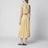 Midikleid mit Raffung aus Viskose in Gelb