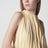 Midikleid mit Raffung aus Viskose in Gelb