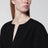 Robe en coton bio noire à manches ballon