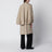 Cappotto a mantella beige in cotone
