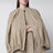 Cappotto a mantella beige in cotone
