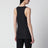 Black crinkled cotton tank top