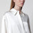 Chemise blanche/champagne en viscose brillante