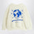 White sweatshirt with logo print