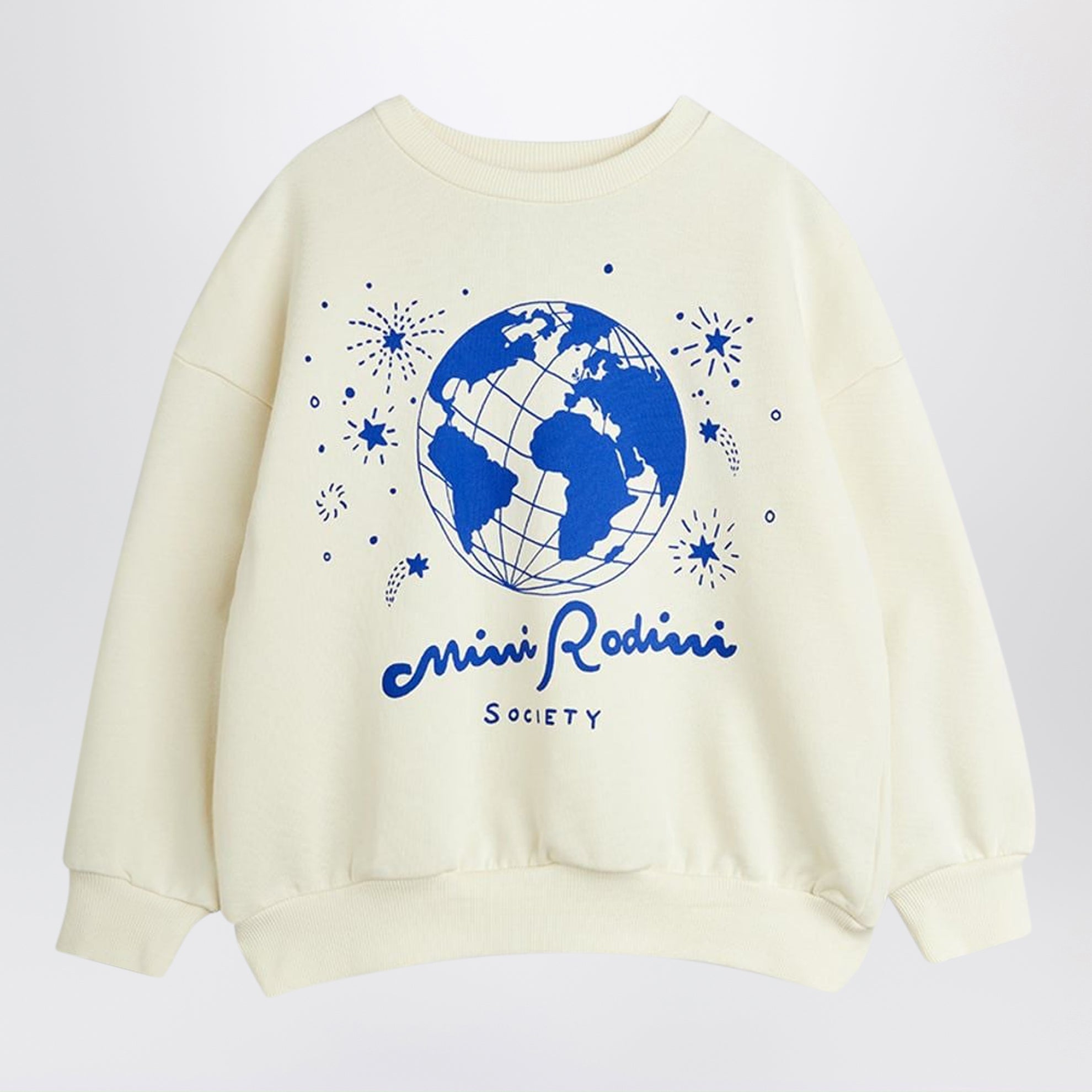White sweatshirt with logo print