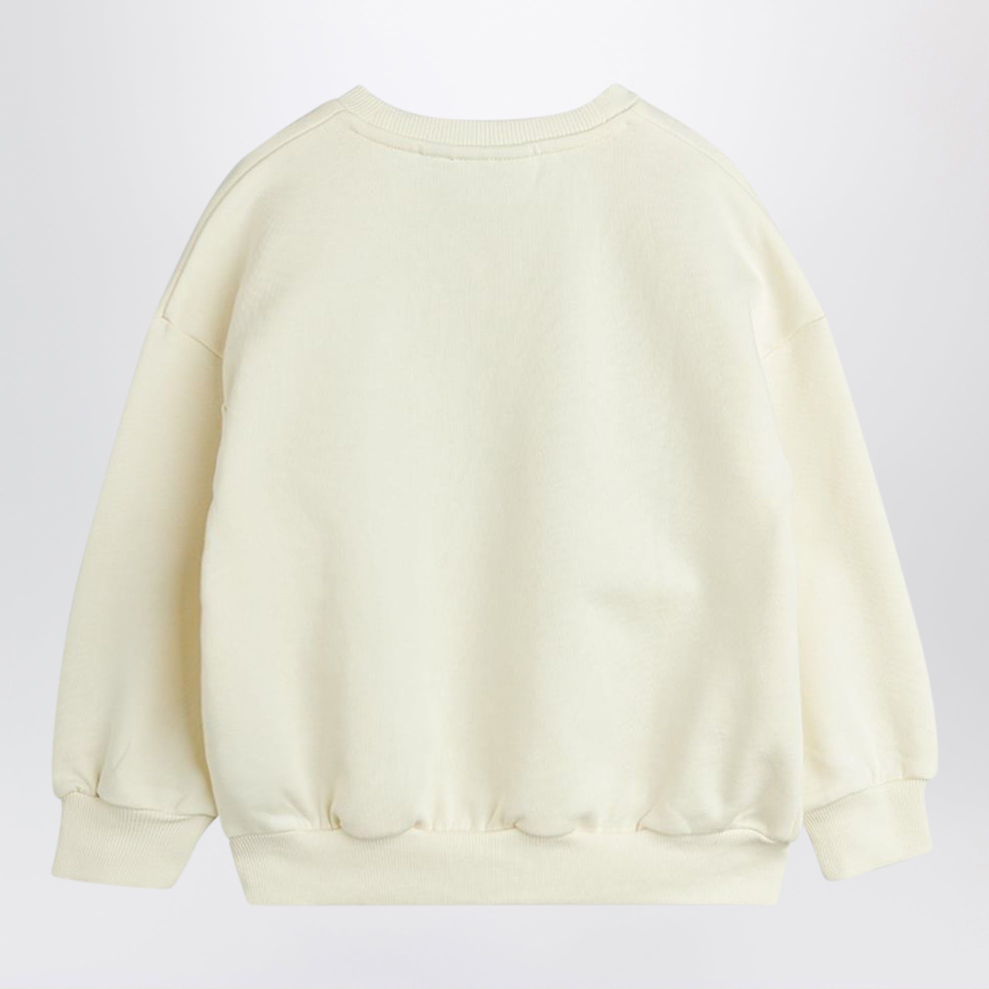 White sweatshirt with logo print