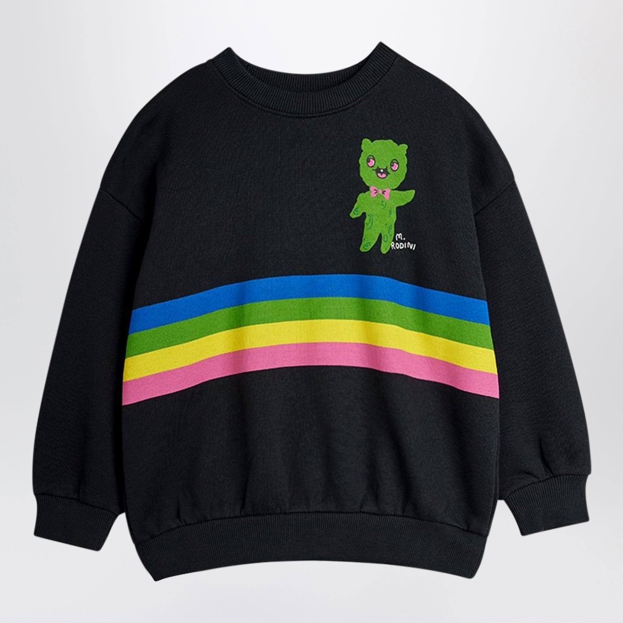 Black sweatshirt with Alien striped print