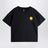 T-shirt noir avec imprimé Planet