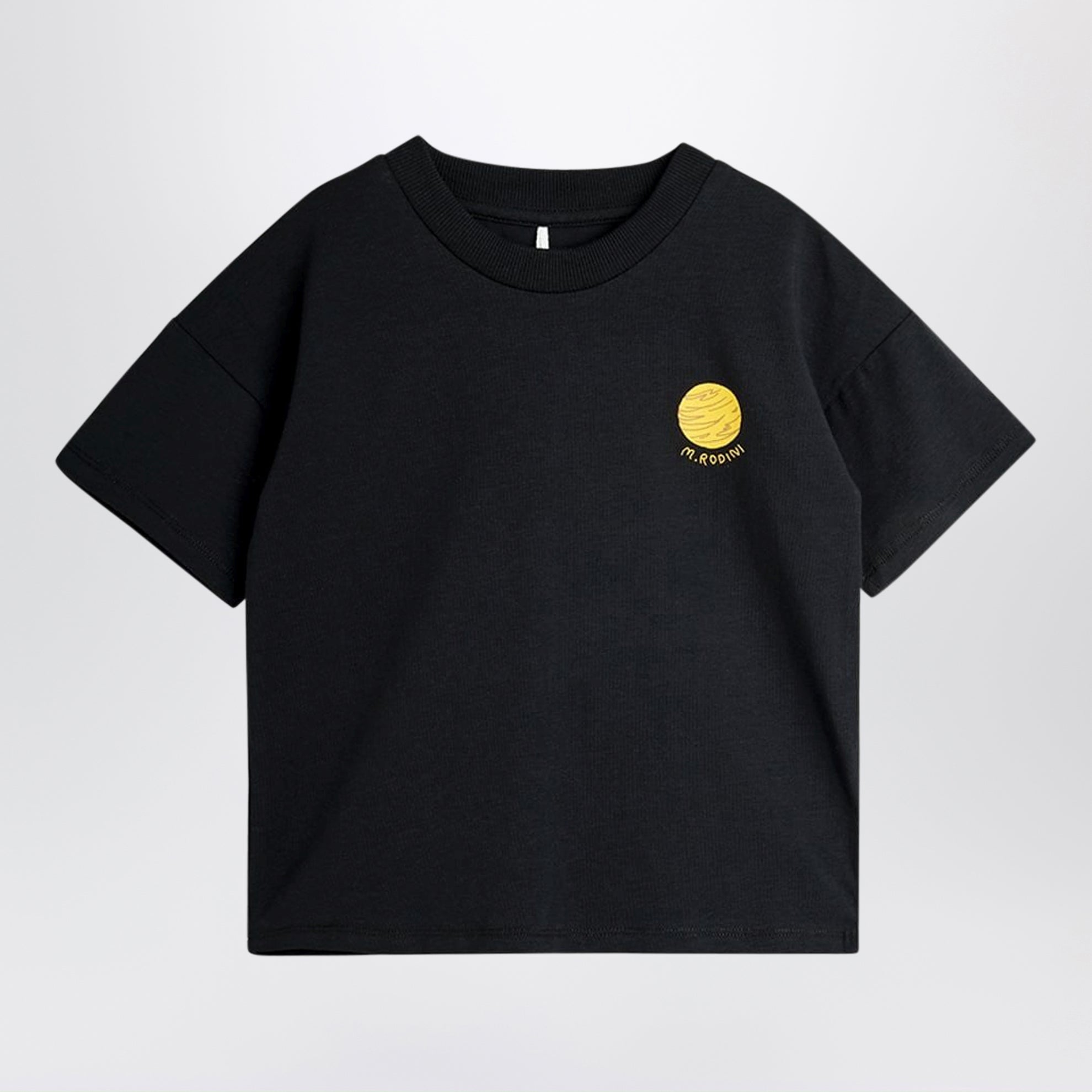T-shirt nera con stampa Planet