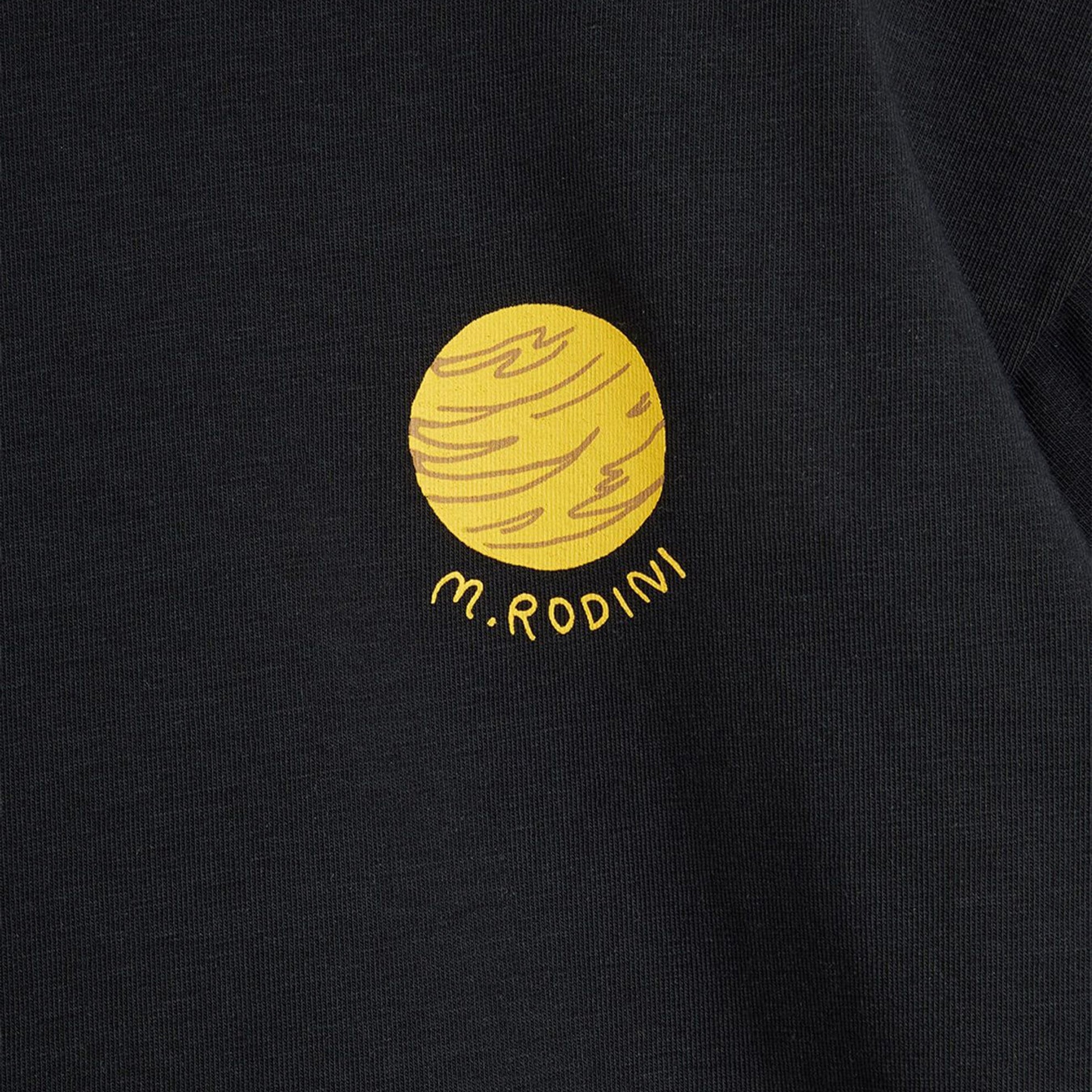 T-shirt nera con stampa Planet