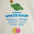 T-shirt bianca con stampa Space Tour