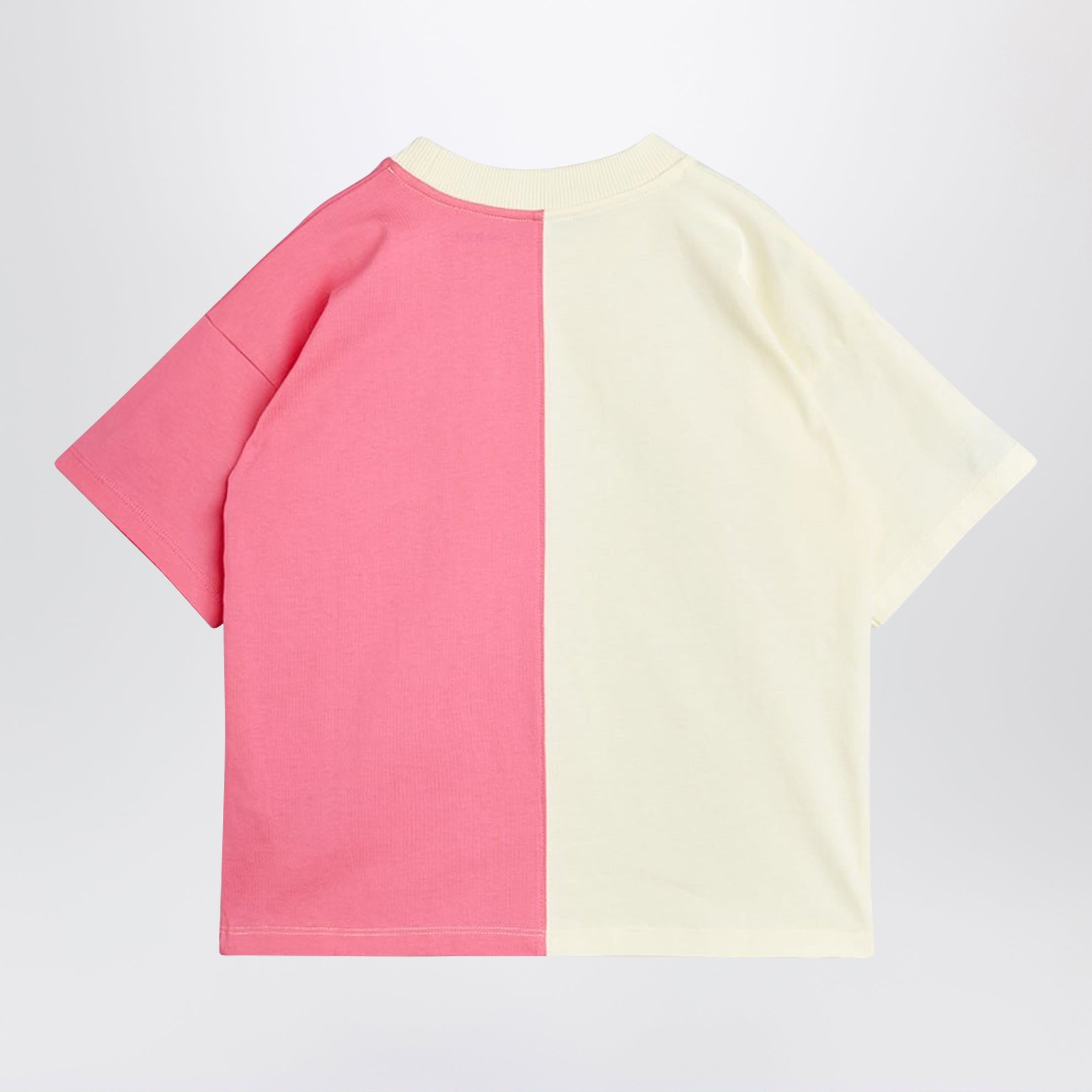 Weiß/Rosa T-Shirt mit Travel Agency Print