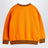 Orange sweatshirt with chenille soccer ball