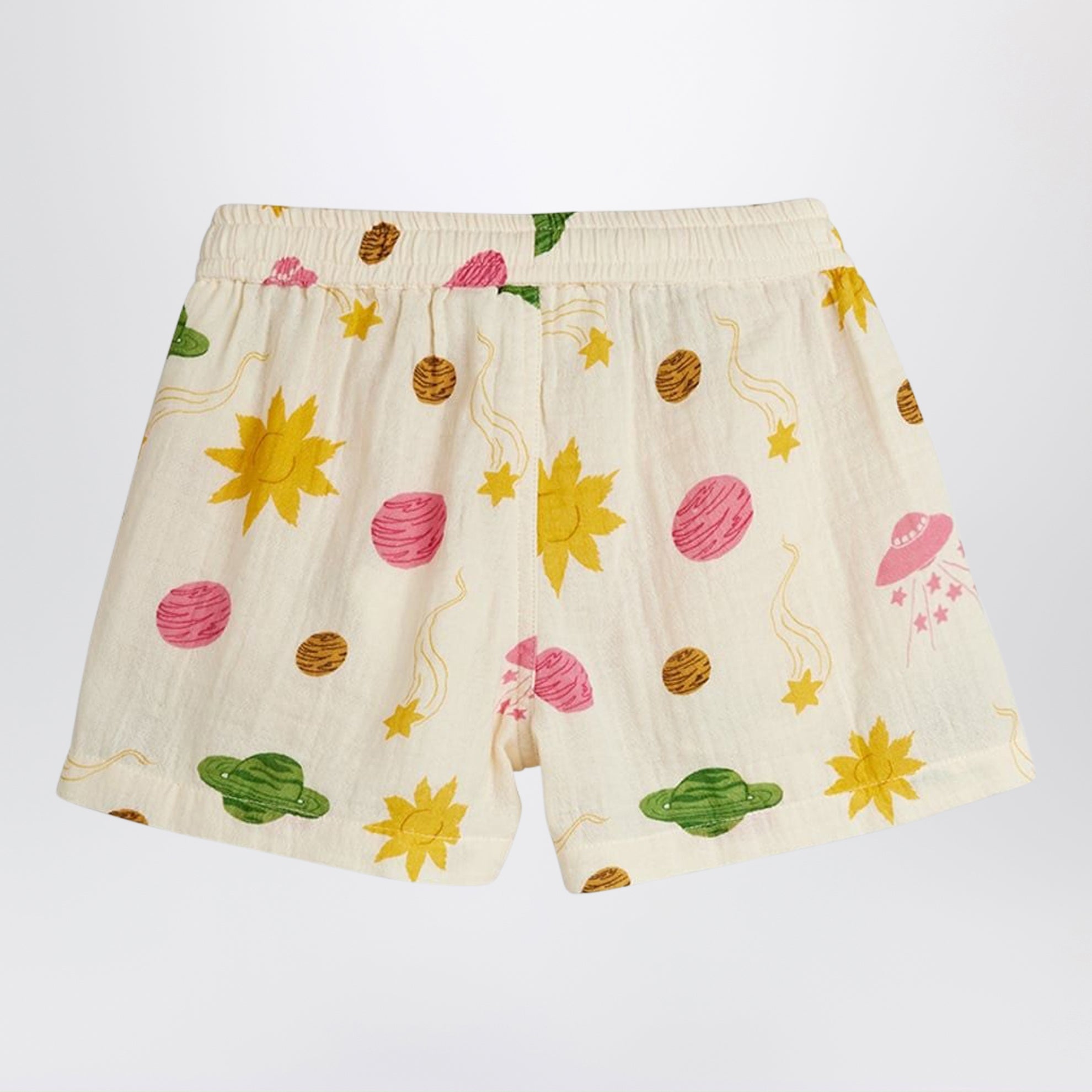 Short en mousseline avec imprimé spatial