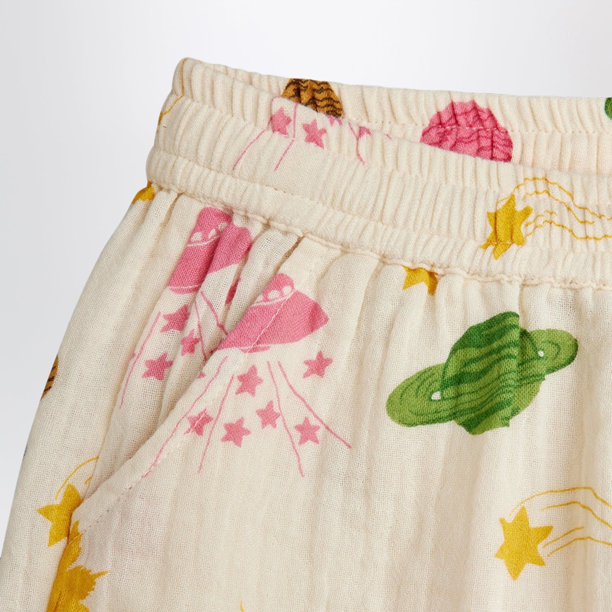 Short en mousseline avec imprimé spatial