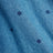 Blue denim shorts with polka dots
