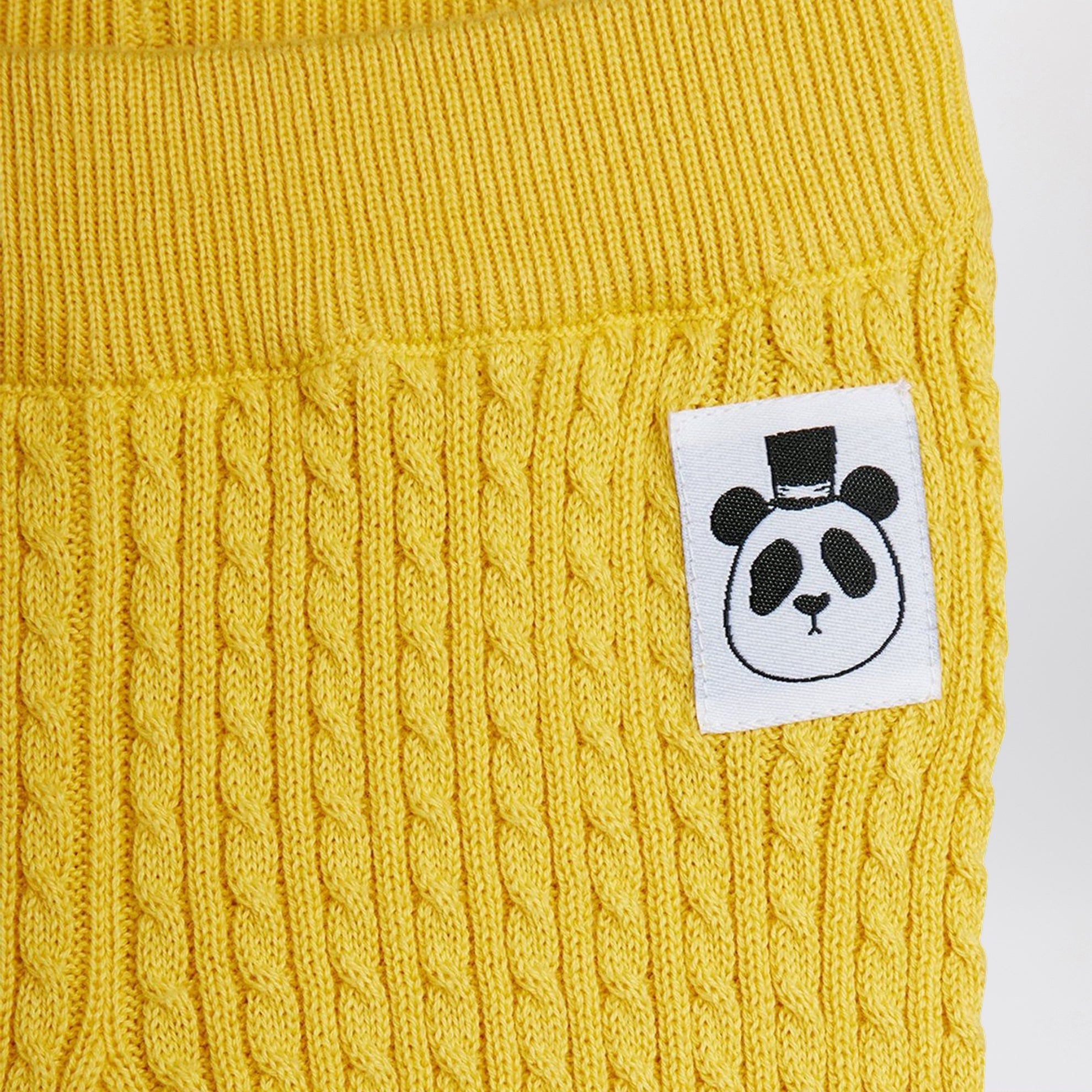 Yellow cable-knit set