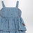 Abito blu in denim a pois