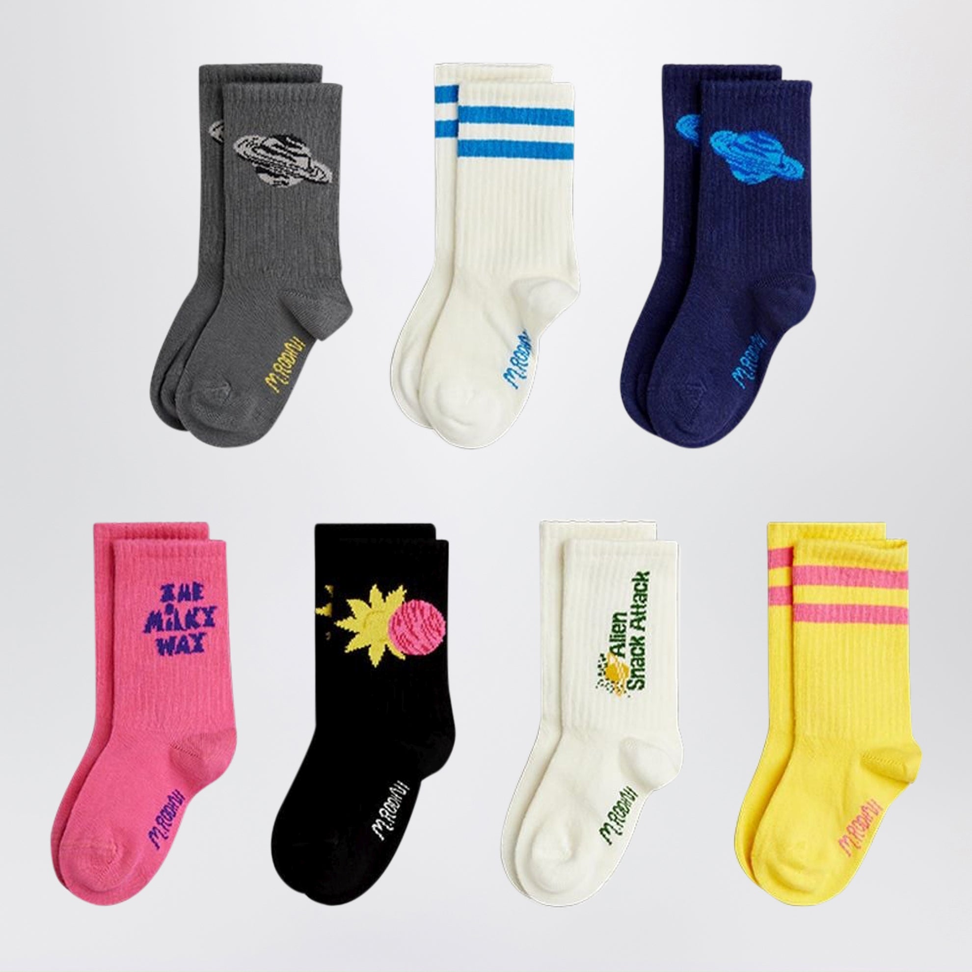 Seven-pack of socks with mixed prints