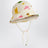 White muslin hat with space print