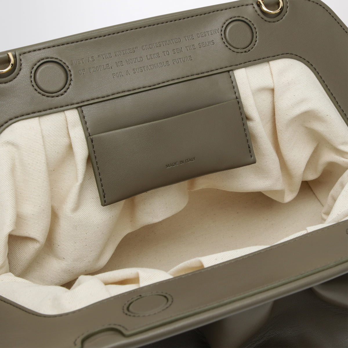 Brown Bios pouch in faux leather