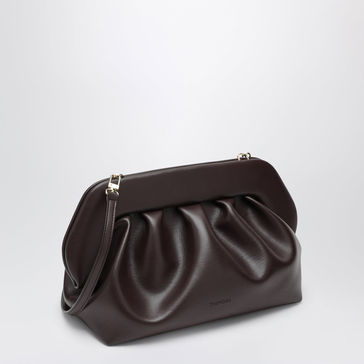 Bios Clutch-Tasche aus pflaumenfarbenem Leder