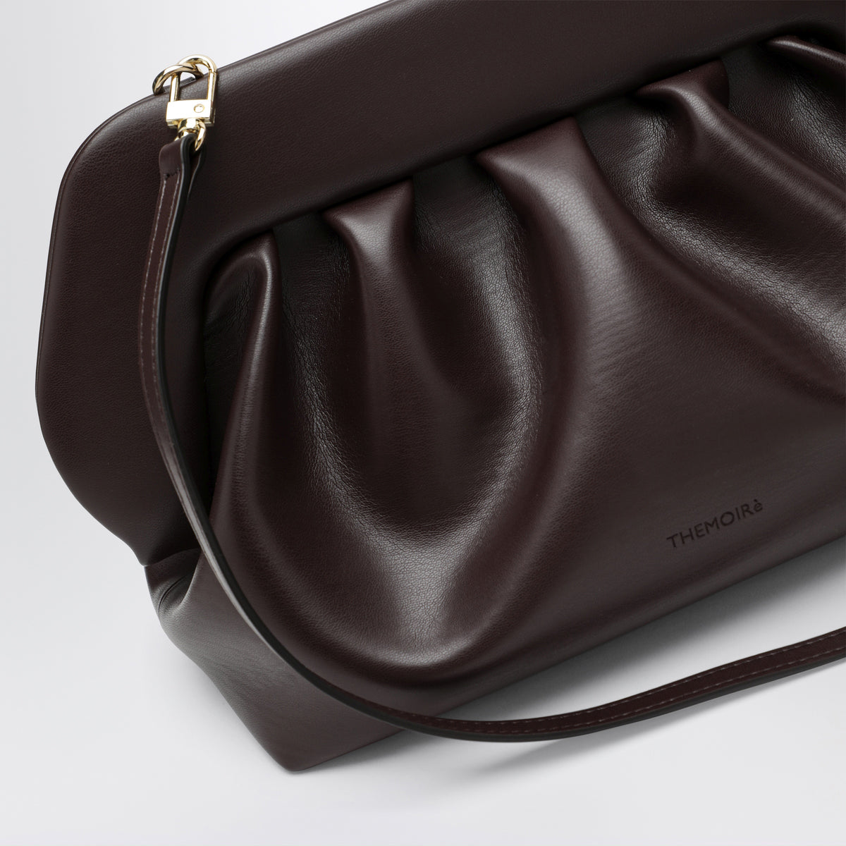Bios Clutch-Tasche aus pflaumenfarbenem Leder