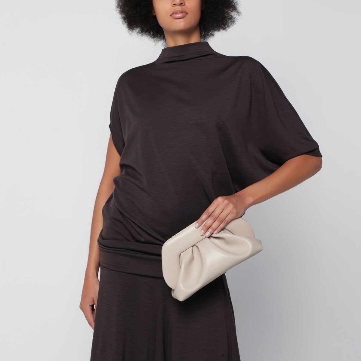 Pochette Bios beige taupe in ecopelle